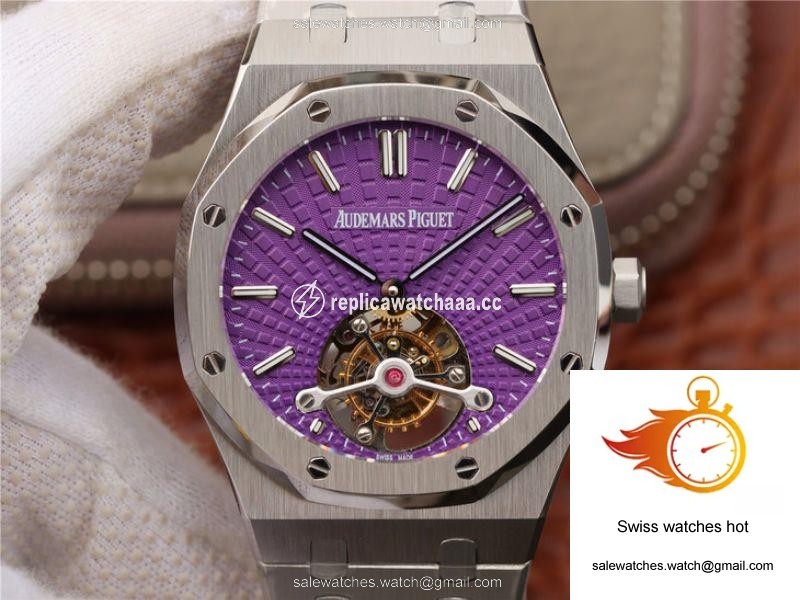 Audemars Piguet Royal Oak Tourbillon 26522ST.OO.1220ST.01 R8 Factory Purple Dial 1 Audemars Piguet Royal Oak Tourbillon 26522ST.OO.1220ST.01 R8 Factory Purple Dial 1