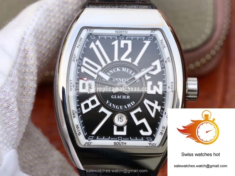 Franck Muller Vanguard V45-04 Black Leather Strap Black Dial 1 Franck Muller Vanguard V45-04 Black Leather Strap Black Dial 1