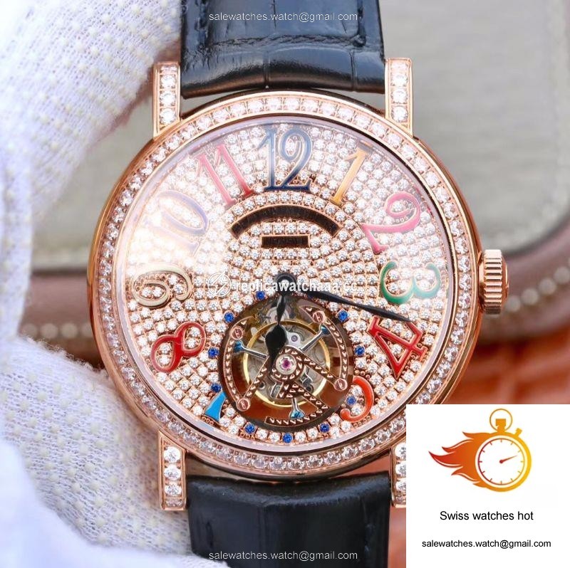 Franck Muller Round Color Dreams Tourbillon 18K Rose Gold Diamond Dial 1 Franck Muller Round Color Dreams Tourbillon 18K Rose Gold Diamond Dial 1