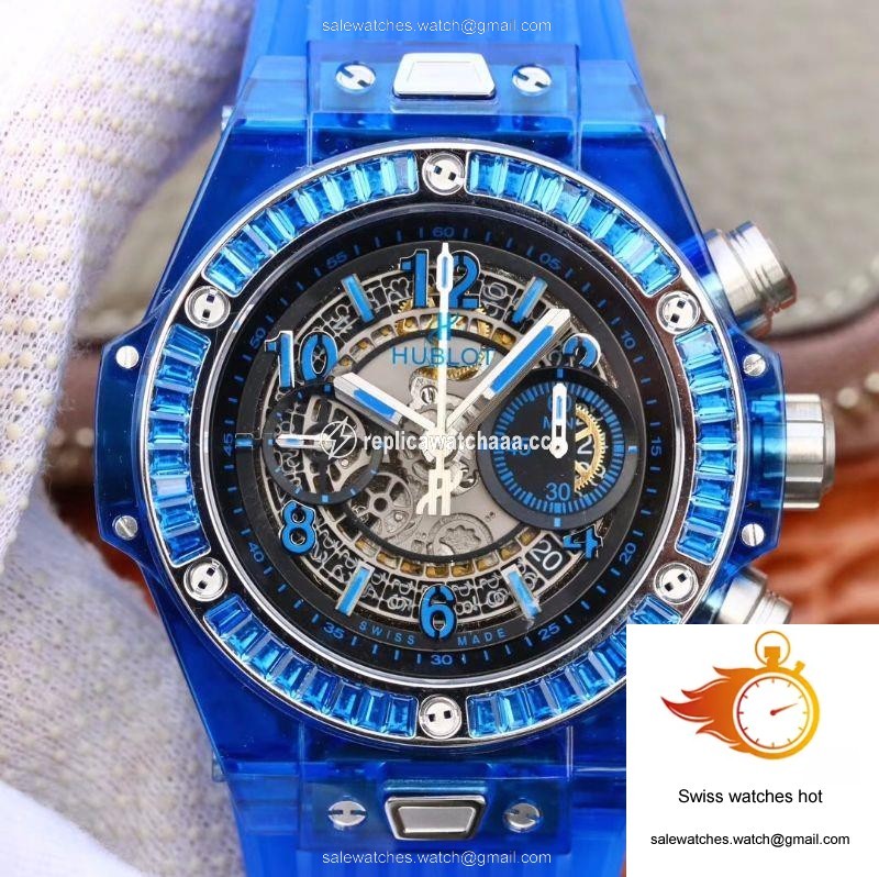 Hublot Big Bang Unico 411.JX.4802.RT Blue Strap Skeleton Dial 1 Hublot Big Bang Unico 411.JX.4802.RT Blue Strap Skeleton Dial 1