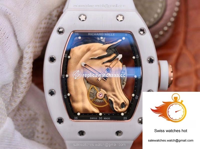Richard Mille Polo Club Saint Tropez RM52-02 KV Factory Gold Horse Head Skeleton Dial 1 Richard Mille Polo Club Saint Tropez RM52-02 KV Factory Gold Horse Head Skeleton Dial 1