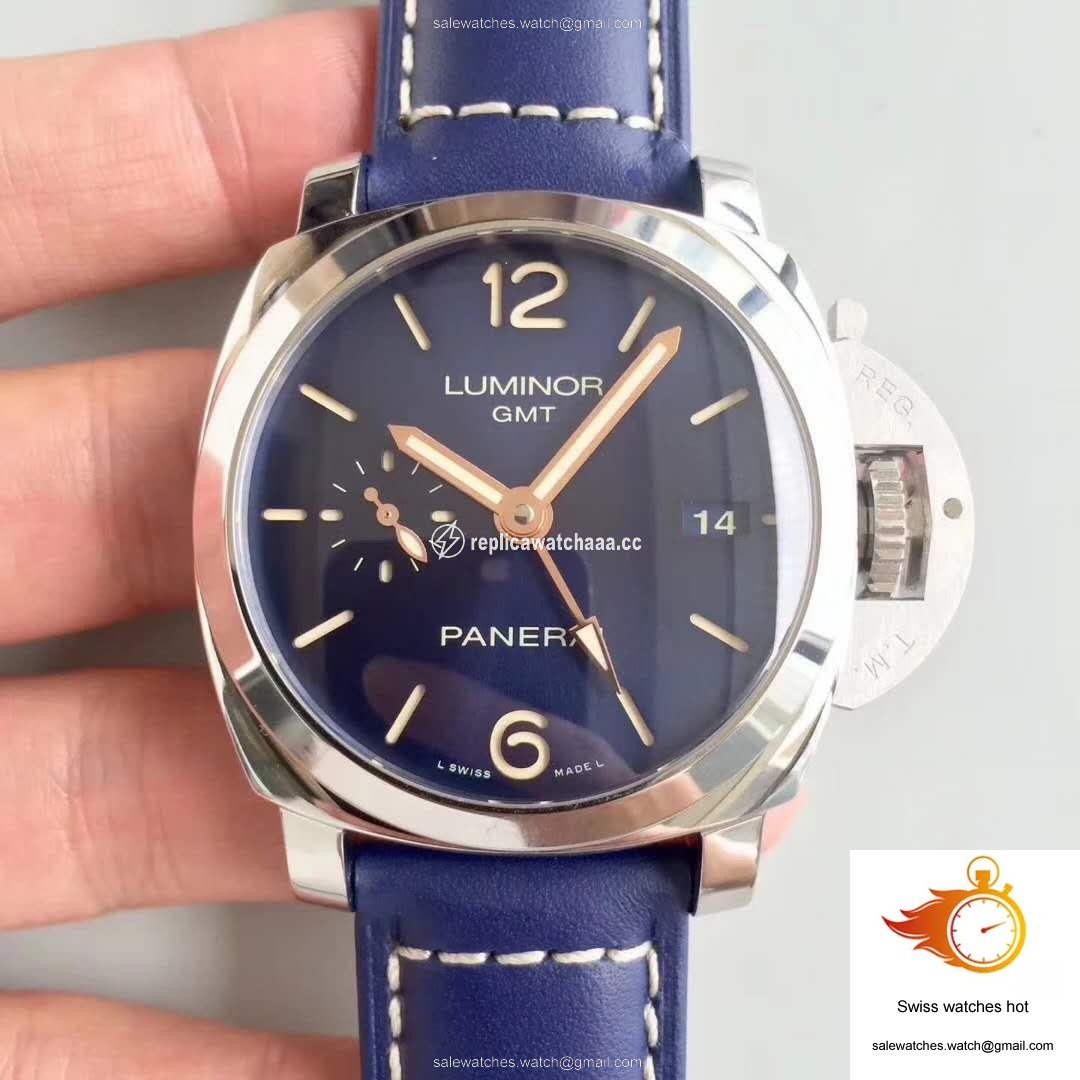 Panerai Luminor 1950 3 Days GMT Acciaio PAM688 VS Factory V2 Blue Dial 1 Panerai Luminor 1950 3 Days GMT Acciaio PAM688 VS Factory V2 Blue Dial 1