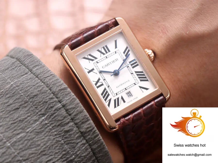 Cartier Tank W5200026 V9 Factory Rose Gold White Dial 10 Cartier Tank W5200026 V9 Factory Rose Gold White Dial 10