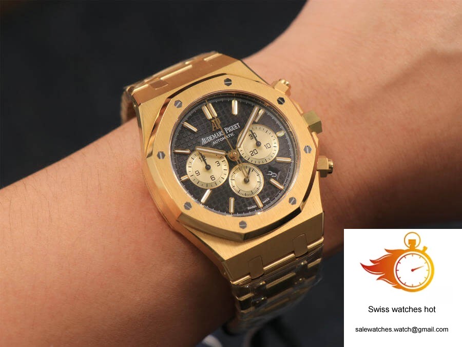 Audemars Piguet Royal Oak Chronograph 26331 OM Factory V2 Yellow Gold Black Dial 10 Audemars Piguet Royal Oak Chronograph 26331 OM Factory V2 Yellow Gold Black Dial 10