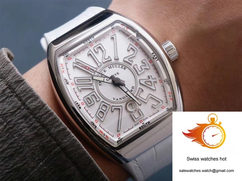 Franck Muller Vanguard V 45 SC DT 5N BC ZF Factory White Dial 10 Franck Muller Vanguard V 45 SC DT 5N BC ZF Factory White Dial 10