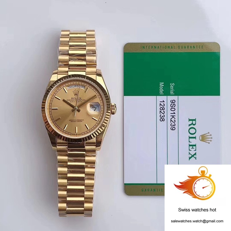 Rolex Day-Date M128238-0045 Yellow Gold EW Factory Champagne Dial 10 Rolex Day-Date M128238-0045 Yellow Gold EW Factory Champagne Dial 10