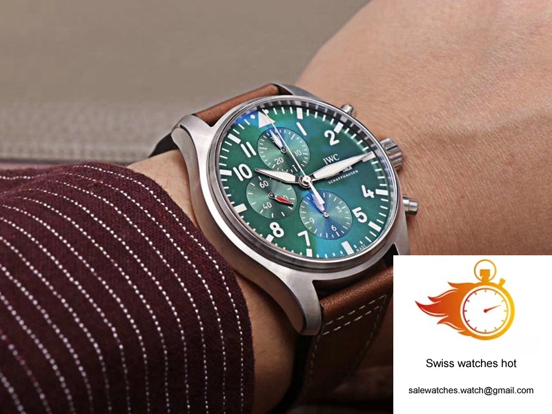 IWC Pilot Chronograph IW377726 ZF Factory Green Dial 10 IWC Pilot Chronograph IW377726 ZF Factory Green Dial 10