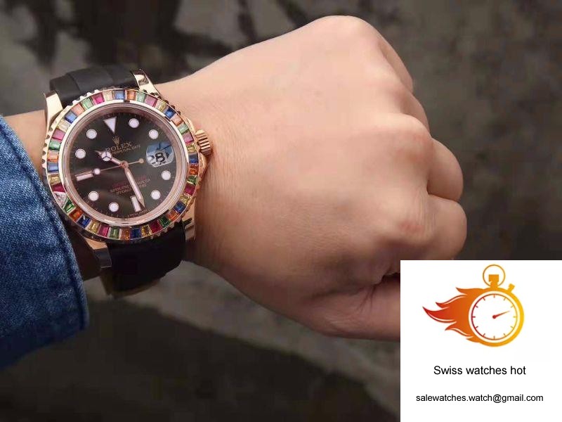 Rolex Yacht Master 116695SATS 40MM Noob Factory 18K Rose Gold Wrapped Black Dial 10 Rolex Yacht Master 116695SATS 40MM Noob Factory 18K Rose Gold Wrapped Black Dial 10