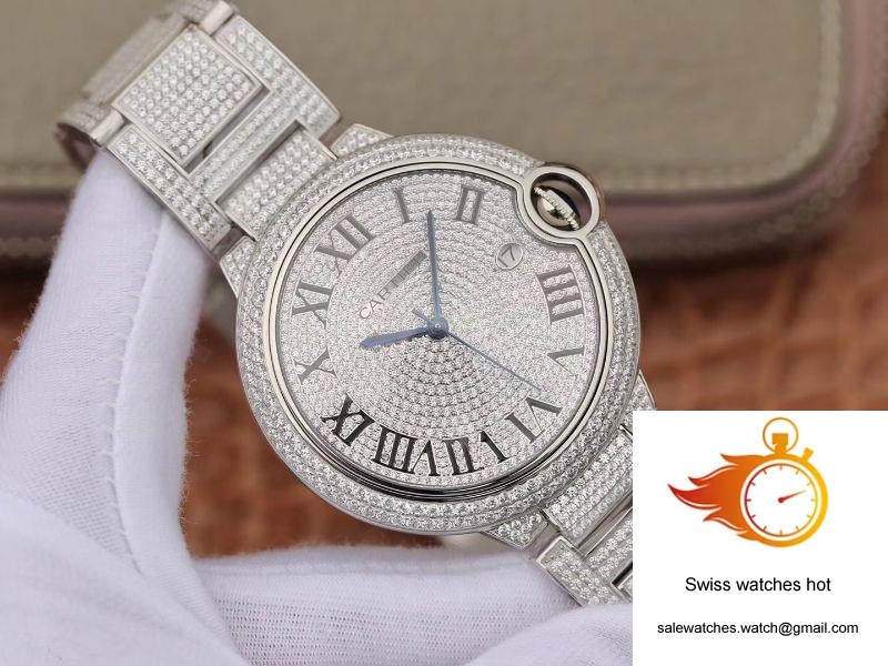 Ballon Bleu De Cartier WE9009Z3 42mm TW Factory Silver Diamond Dial 10 Ballon Bleu De Cartier WE9009Z3 42mm TW Factory Silver Diamond Dial 10