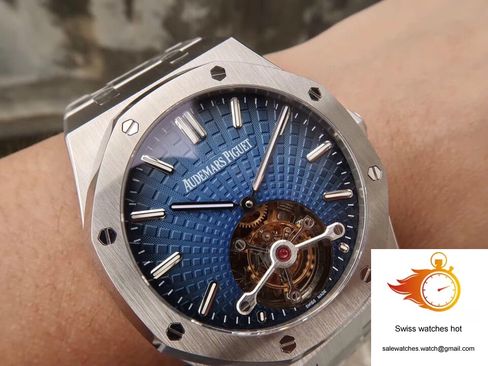 Audemars Piguet Royal Oak Tourbillon 26522TI.OO.1220TI.01 JF Factory Smoky Blue Dial 10 Audemars Piguet Royal Oak Tourbillon 26522TI.OO.1220TI.01 JF Factory Smoky Blue Dial 10