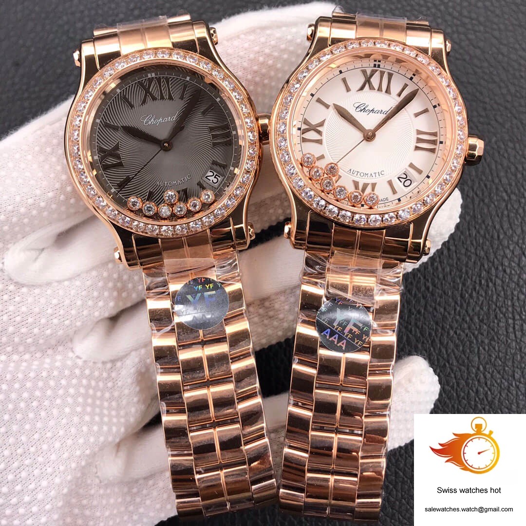Chopard Happy Diamonds 274808-5015 YF Factory Rose Gold Dark Gray Dial 10 Chopard Happy Diamonds 274808-5015 YF Factory Rose Gold Dark Gray Dial 10