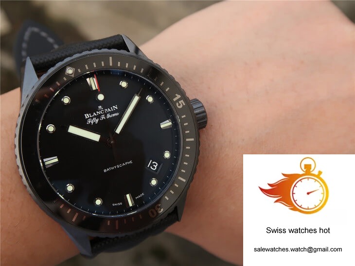 Blancpain Fifty Fathoms Bathyscaphe 5000-0130-B52-B GF Factory Black Ceramic 10 Blancpain Fifty Fathoms Bathyscaphe 5000-0130-B52-B GF Factory Black Ceramic 10