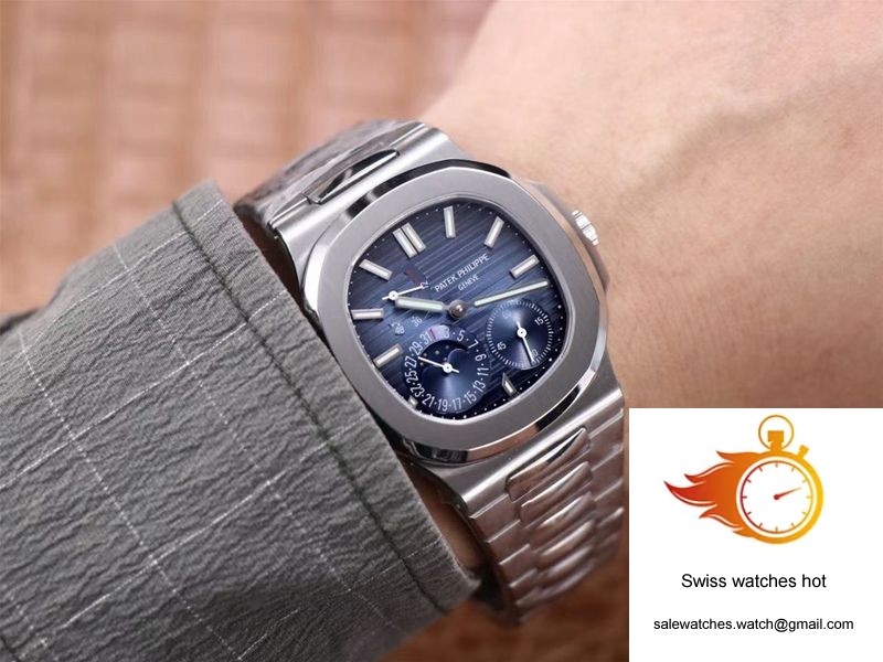 Patek Philippe Nautilus 5712/1A-001 PF Factory Blue Dial Steel Strap 10 Patek Philippe Nautilus 5712/1A-001 PF Factory Blue Dial Steel Strap 10