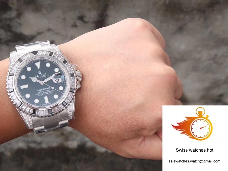 Rolex Submariner Date 116610LN Diamond Customized Edition GS Factory Black Dial 10 Rolex Submariner Date 116610LN Diamond Customized Edition GS Factory Black Dial 10