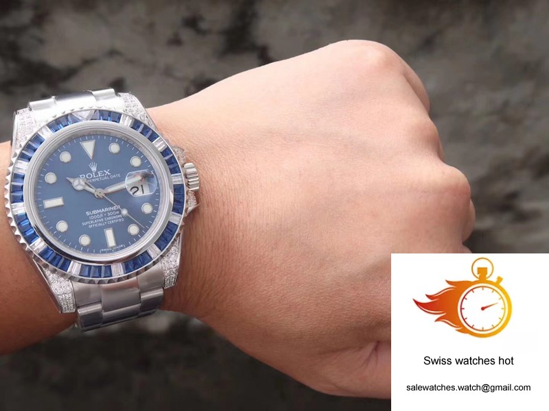 Rolex Submariner Date 116619LB Diamond Customized Edition GS Factory Blue Dial 10 Rolex Submariner Date 116619LB Diamond Customized Edition GS Factory Blue Dial 10