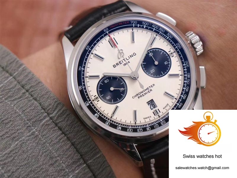 Breitling PREMIER B01 Chronograph AB0118221G1P1 GF Factory Silver Dial 10 Breitling PREMIER B01 Chronograph AB0118221G1P1 GF Factory Silver Dial 10