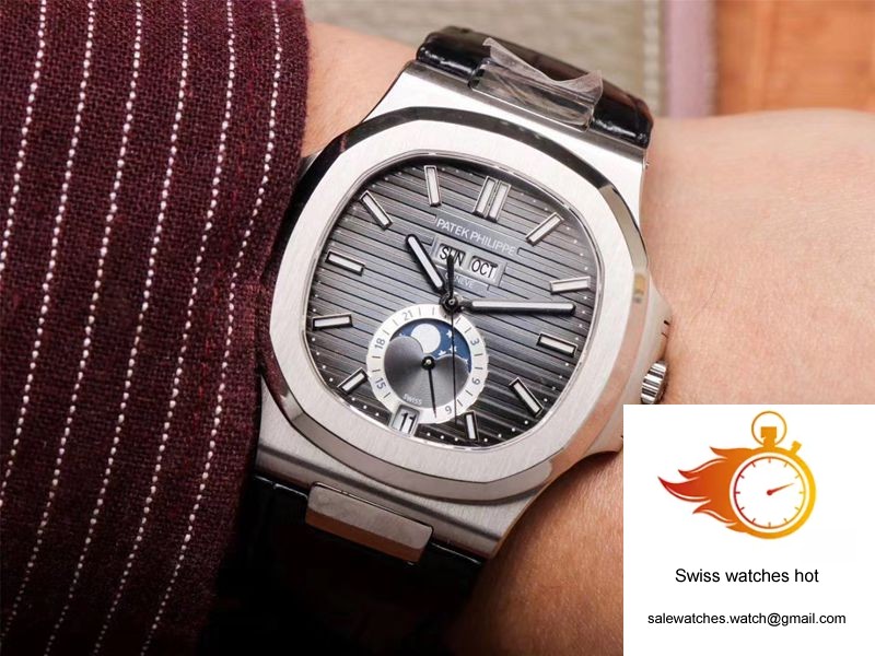 PF Factory Patek Philippe Nautilus 5726A-001 Moonphase Gray Dial 10 PF Factory Patek Philippe Nautilus 5726A-001 Moonphase Gray Dial 10
