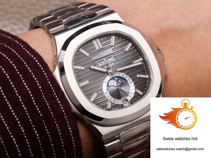 PF Factory Patek Philippe Nautilus 5726/1A-001 Moonphase Gray Dial 10 PF Factory Patek Philippe Nautilus 5726/1A-001 Moonphase Gray Dial 10