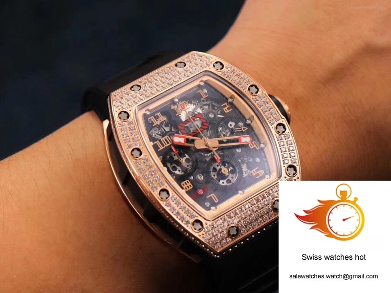 Richard Mille RM011 RG/5423 Felipe Massa KV Factory Rose Gold Diamond Bezel 10 Richard Mille RM011 RG/5423 Felipe Massa KV Factory Rose Gold Diamond Bezel 10