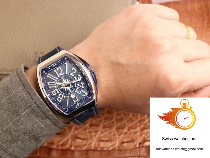 Franck Muller MEN'S Collection V45 SC DT AC BL Yachting ZF Factory Blue Dial 10 Franck Muller MEN'S Collection V45 SC DT AC BL Yachting ZF Factory Blue Dial 10