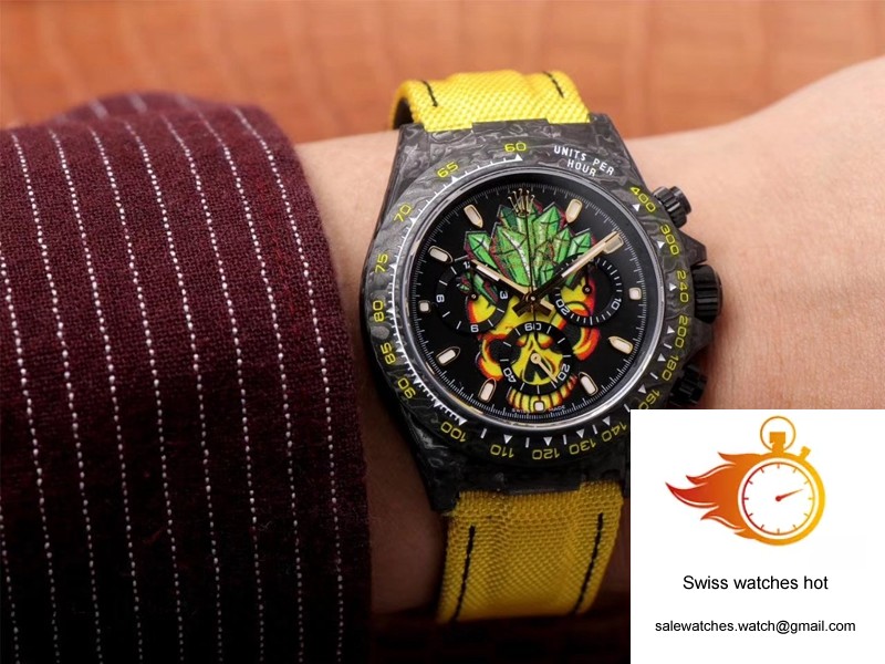 Rolex Daytona Cosmos Chronograph Carbon Fiber Edition Color Skull Dial 10 Rolex Daytona Cosmos Chronograph Carbon Fiber Edition Color Skull Dial 10