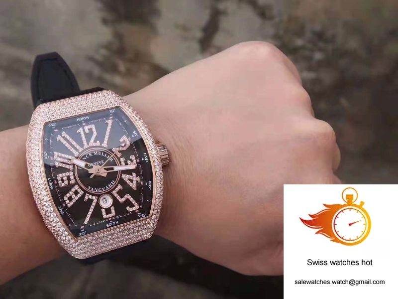 Franck Muller Vanguard 18K Rose Gold V45.SC.DT.D.NBR.CD.5N.NR Black Dial 10 Franck Muller Vanguard 18K Rose Gold V45.SC.DT.D.NBR.CD.5N.NR Black Dial 10
