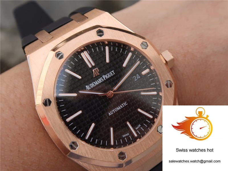 Audemars Piguet Royal Oak 15400OR.OO.D002CR.01 JF Factory Black Dial 10 Audemars Piguet Royal Oak 15400OR.OO.D002CR.01 JF Factory Black Dial 10