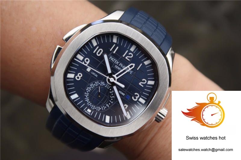 Patek Philippe Aquanaut Dual Time 5164A-001 MP Factory Blue Dial 10 Patek Philippe Aquanaut Dual Time 5164A-001 MP Factory Blue Dial 10