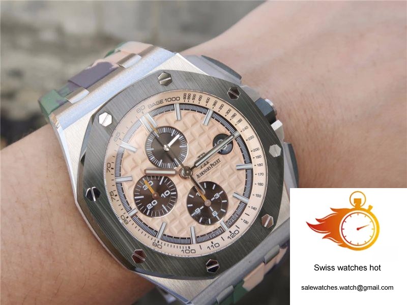 Audemars Piguet Royal Oak Offshore 44MM 26400SO.OO.A054CA.01 JF Factory Beige Dial 10 Audemars Piguet Royal Oak Offshore 44MM 26400SO.OO.A054CA.01 JF Factory Beige Dial 10