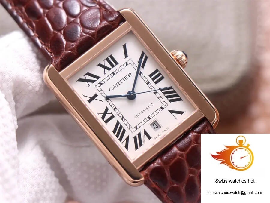 Cartier Tank W5200026 V9 Factory Rose Gold White Dial 2 Cartier Tank W5200026 V9 Factory Rose Gold White Dial 2