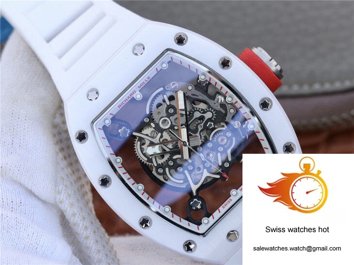 Richard Mille RM055 KV Factory White Rubber Strap 2 Richard Mille RM055 KV Factory White Rubber Strap 2