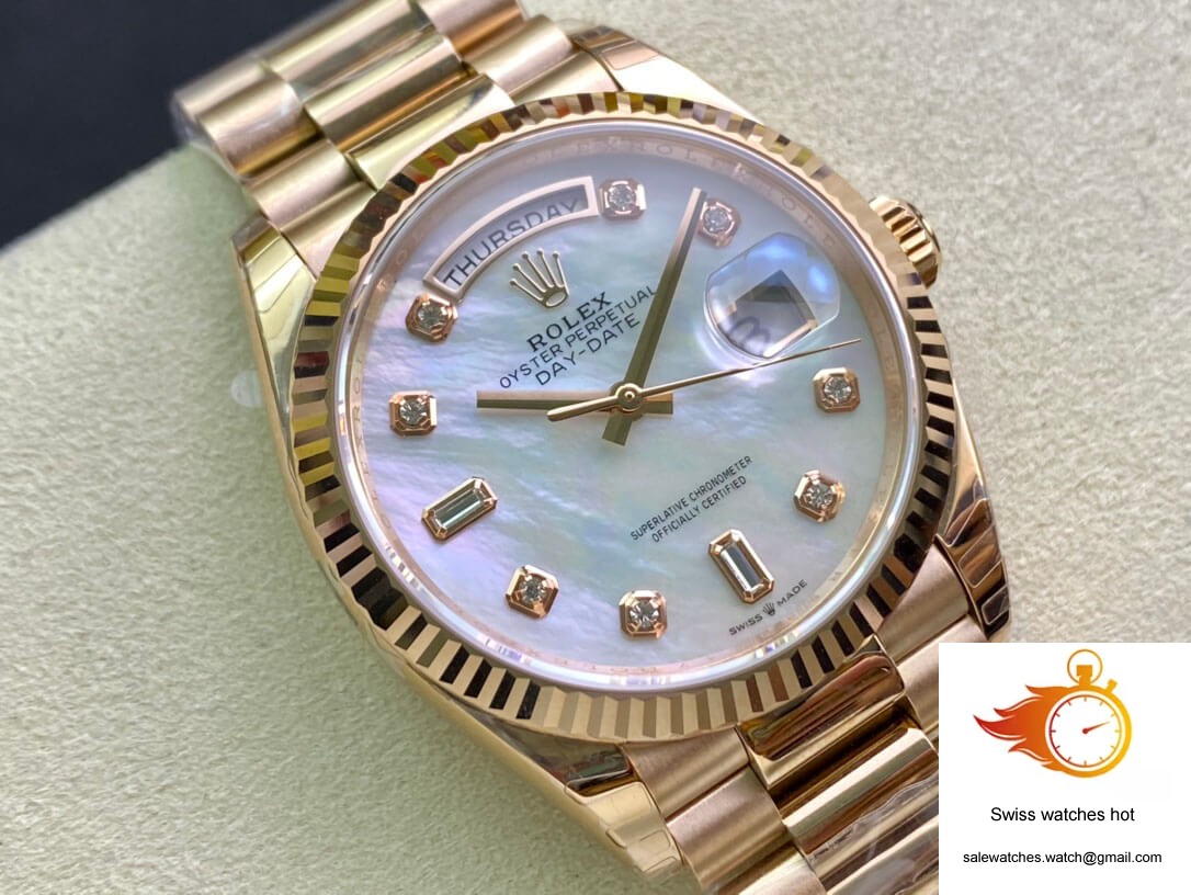 Rolex Day Date M128235-0029 EW Factory White Mother-Of-Pearl Dial 2 Rolex Day Date M128235-0029 EW Factory White Mother-Of-Pearl Dial 2