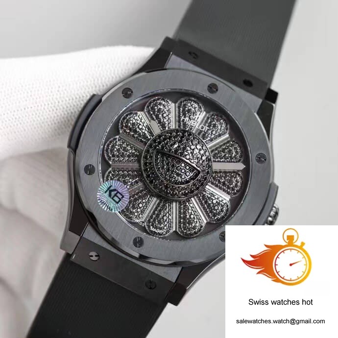 Hublot Classic Fusion Takashi Murakami 507.CX.9000.RX.TAK21 Sunflower Diamond Black Dial 2 Hublot Classic Fusion Takashi Murakami 507.CX.9000.RX.TAK21 Sunflower Diamond Black Dial 2