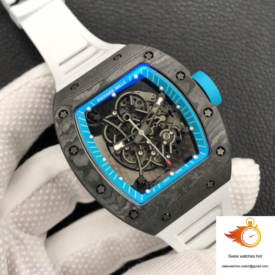 Richard Mille RM055 ZF Factory White Rubber Strap 2 Richard Mille RM055 ZF Factory White Rubber Strap 2