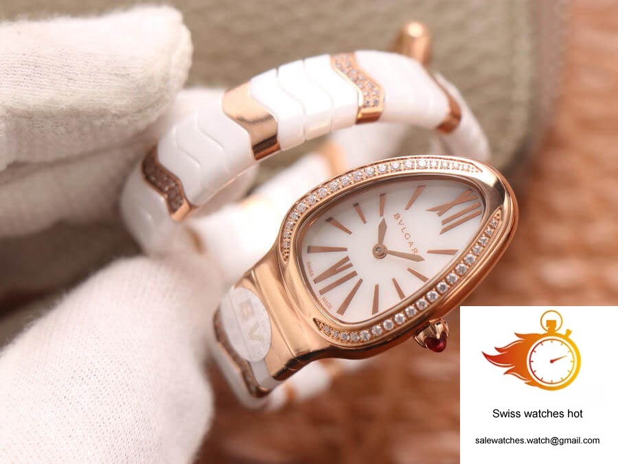Bvlgari Serpenti 102202 BV Factory Rose Gold White Dial 2 Bvlgari Serpenti 102202 BV Factory Rose Gold White Dial 2