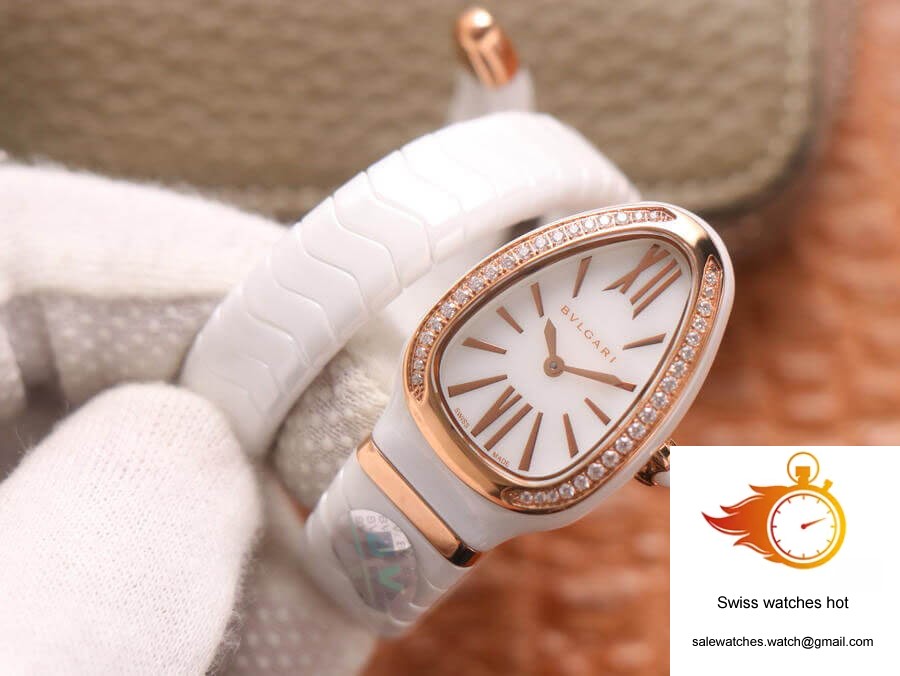 Bvlgari Serpenti 102613 BV Factory White Ceramic Dial 2 Bvlgari Serpenti 102613 BV Factory White Ceramic Dial 2