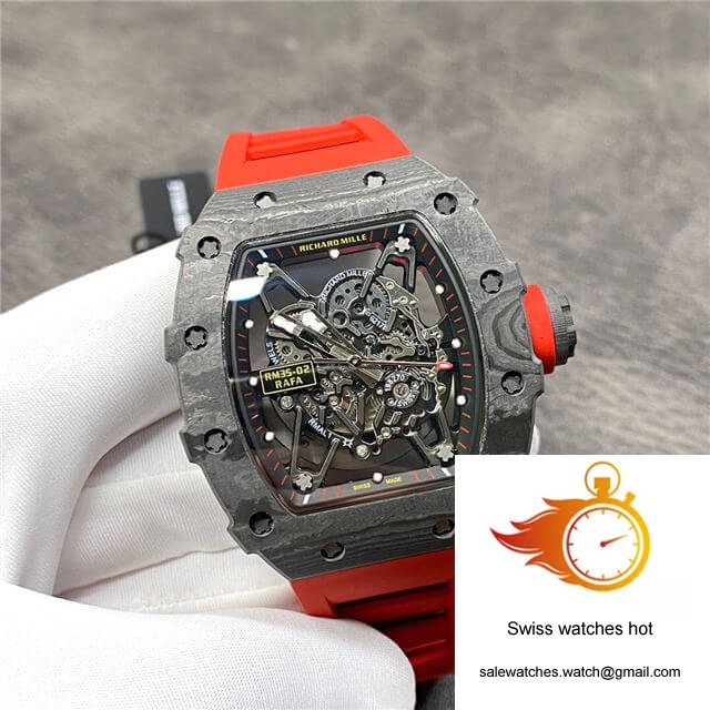 Richard Mille RM35-02 KV Factory Carbon Fiber Red Rubber Strap 2 Richard Mille RM35-02 KV Factory Carbon Fiber Red Rubber Strap 2