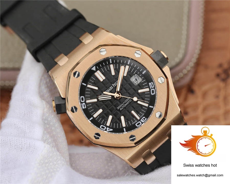 Audemars Piguet Royal Oak Offshore 15710 JF Factory V8 Rose Gold Black Dial 2 Audemars Piguet Royal Oak Offshore 15710 JF Factory V8 Rose Gold Black Dial 2