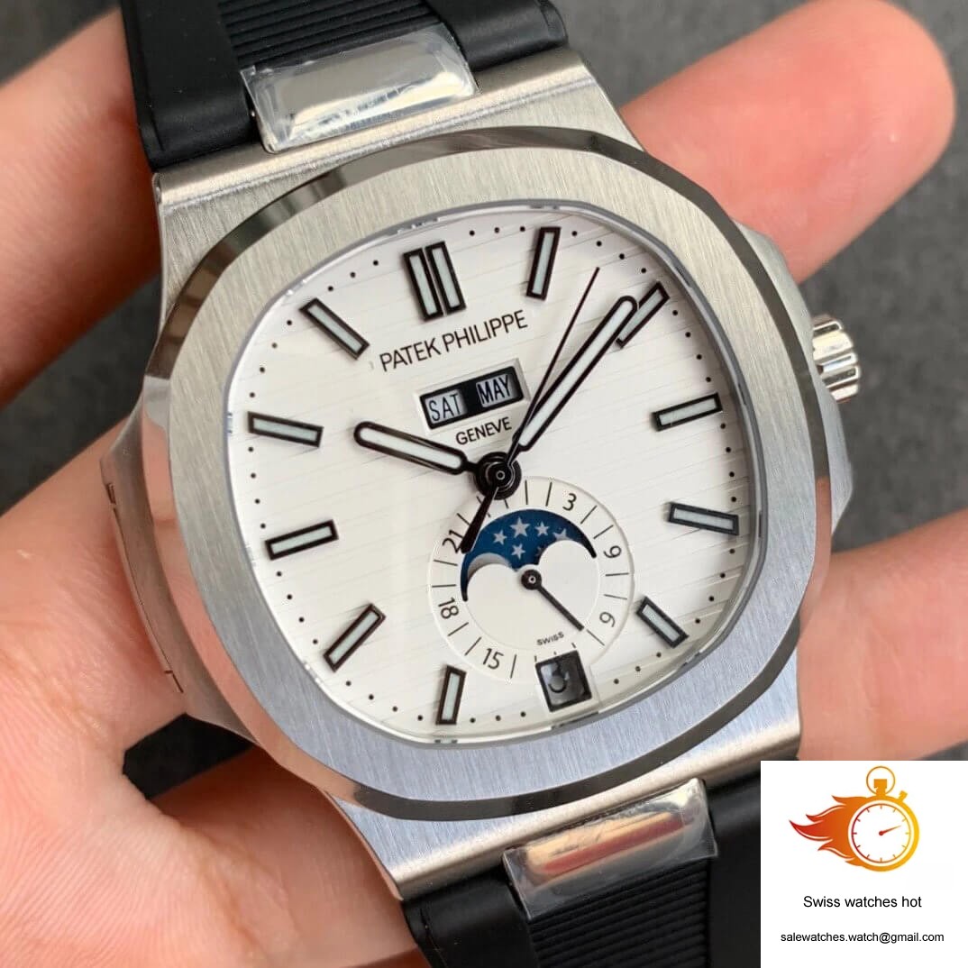 Patek Philippe Nautilus 5726 Moonphase GR Factory V2 White Dial 2 Patek Philippe Nautilus 5726 Moonphase GR Factory V2 White Dial 2