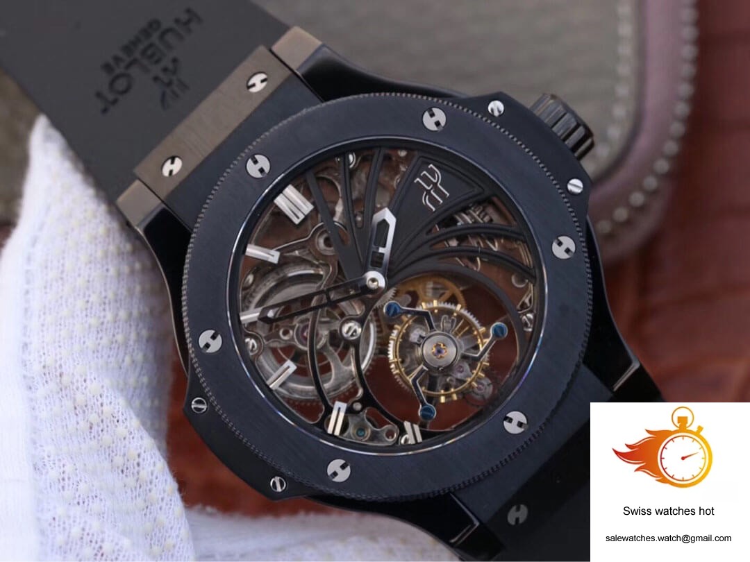 Hublot Big Bang Hollow Tourbillon Ceramic Skeleton Dial 2 Hublot Big Bang Hollow Tourbillon Ceramic Skeleton Dial 2