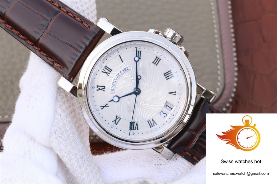 Breguet Marine 5817ST/12/5V8 White Dial Cowhide Strap 2 Breguet Marine 5817ST/12/5V8 White Dial Cowhide Strap 2