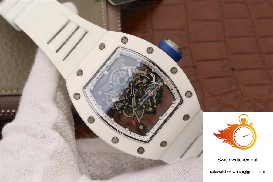 Richard Mille RM055 KV Factory White Ceramic Case 2 Richard Mille RM055 KV Factory White Ceramic Case 2