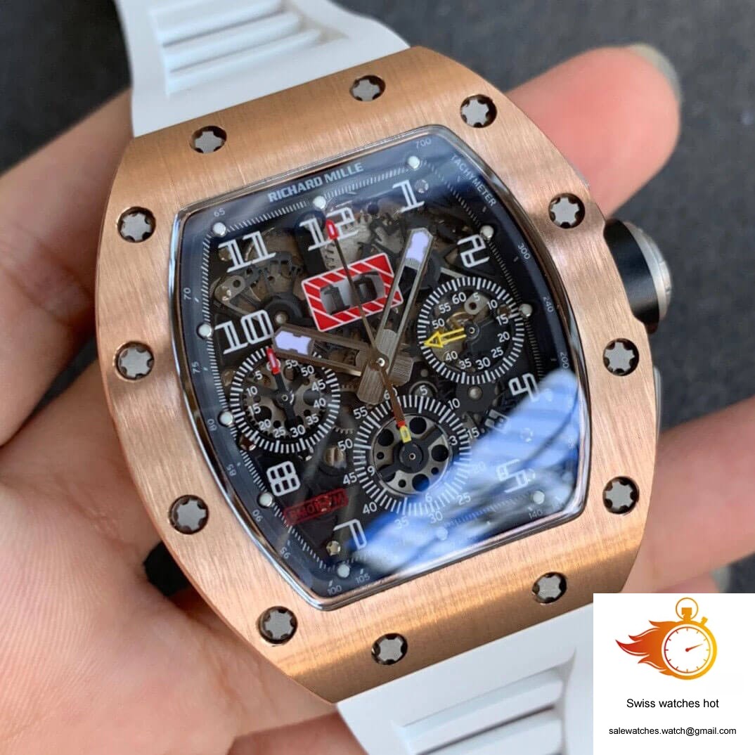 Richard Mille RM11 KV Factory Rose Gold White Strap 2 Richard Mille RM11 KV Factory Rose Gold White Strap 2