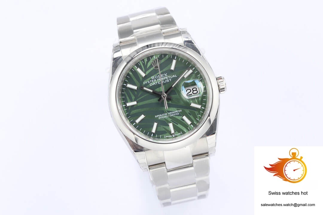 Rolex Datejust M126200-0020 EW Factory Olive Green Palm Leaf Pattern Dial 2 Rolex Datejust M126200-0020 EW Factory Olive Green Palm Leaf Pattern Dial 2