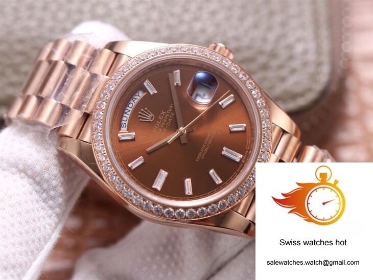 Rolex Day-Date M228345RBR-0006 EW Factory Diamond Chocolate Color Dial 2 Rolex Day-Date M228345RBR-0006 EW Factory Diamond Chocolate Color Dial 2