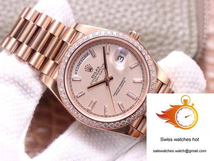 Rolex Day-Date M228345RBR-0007 EW Factory Diamond Sundust Dial 2 Rolex Day-Date M228345RBR-0007 EW Factory Diamond Sundust Dial 2