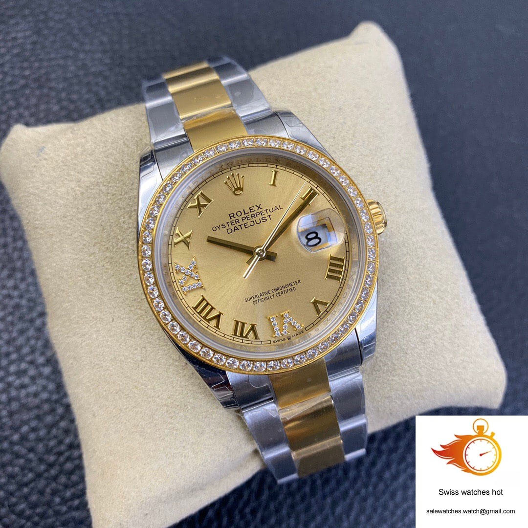 Rolex Datejust 126283 EW Factory Diamond Gold Dial 2 Rolex Datejust 126283 EW Factory Diamond Gold Dial 2