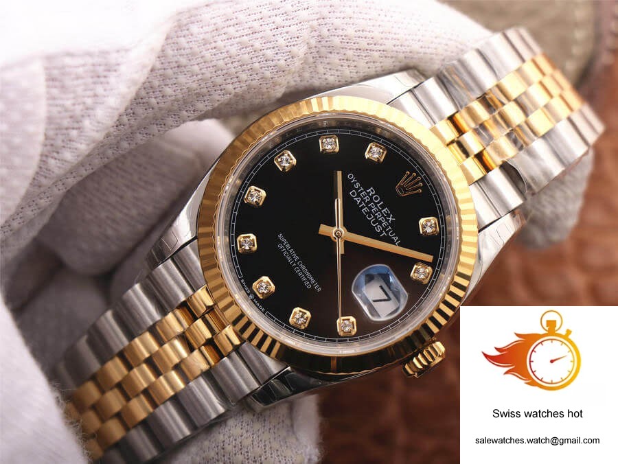 Rolex Datejust M126233-0021 EW Factory Diamond Black Dial 2 Rolex Datejust M126233-0021 EW Factory Diamond Black Dial 2