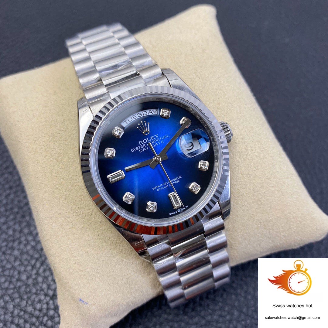 Rolex Day-Date M128239-0023 EW Factory Diamond Gradient Blue Dial 2 Rolex Day-Date M128239-0023 EW Factory Diamond Gradient Blue Dial 2