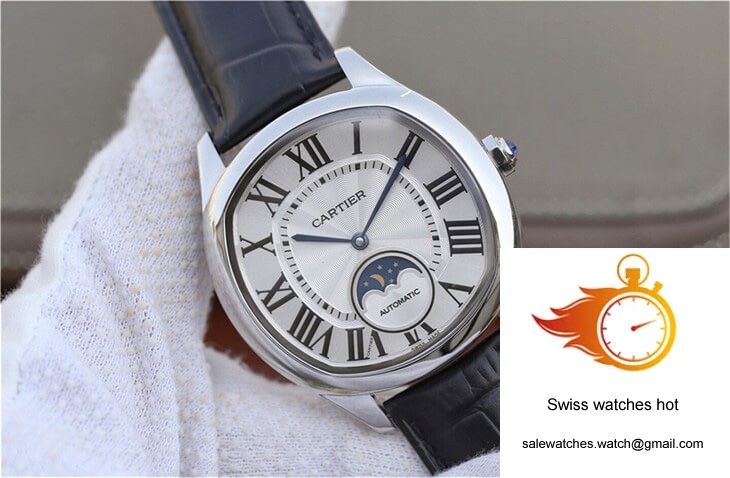 Drive De Cartier Moonphase WSNM0008 Silver Dial 2 Drive De Cartier Moonphase WSNM0008 Silver Dial 2